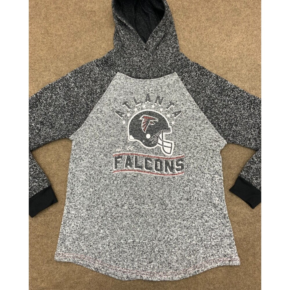 Atlanta Falcons Hoodie Mens L NFL Team Apparel Retro Colorblock Pullover